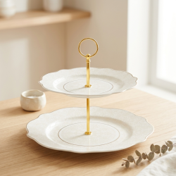 Porcelain Serving Platter 2 Tier